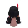 Black female Indian wig, American masquerade ball stage performance prop, bar carnival festival wig details Picture